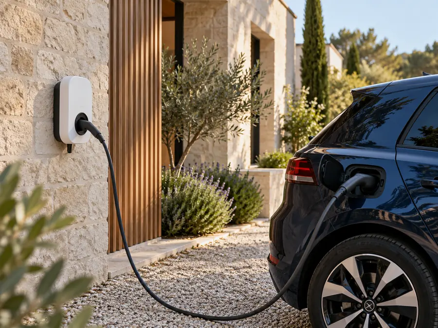 Électricité & recharge : illustration résidentielle